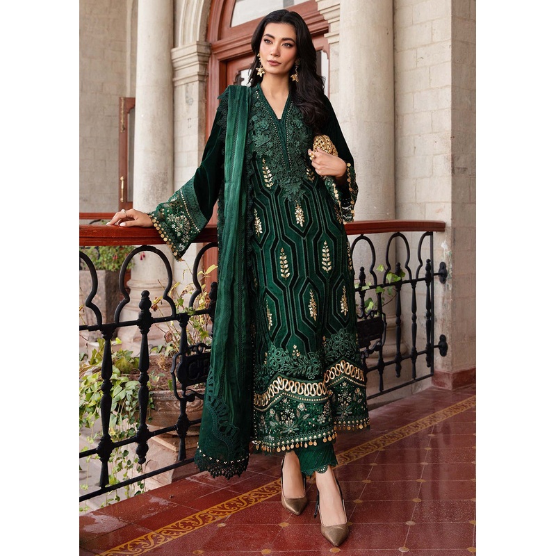 Winter Luxe 2024 by Maria B | DL-1212 Emerald Green