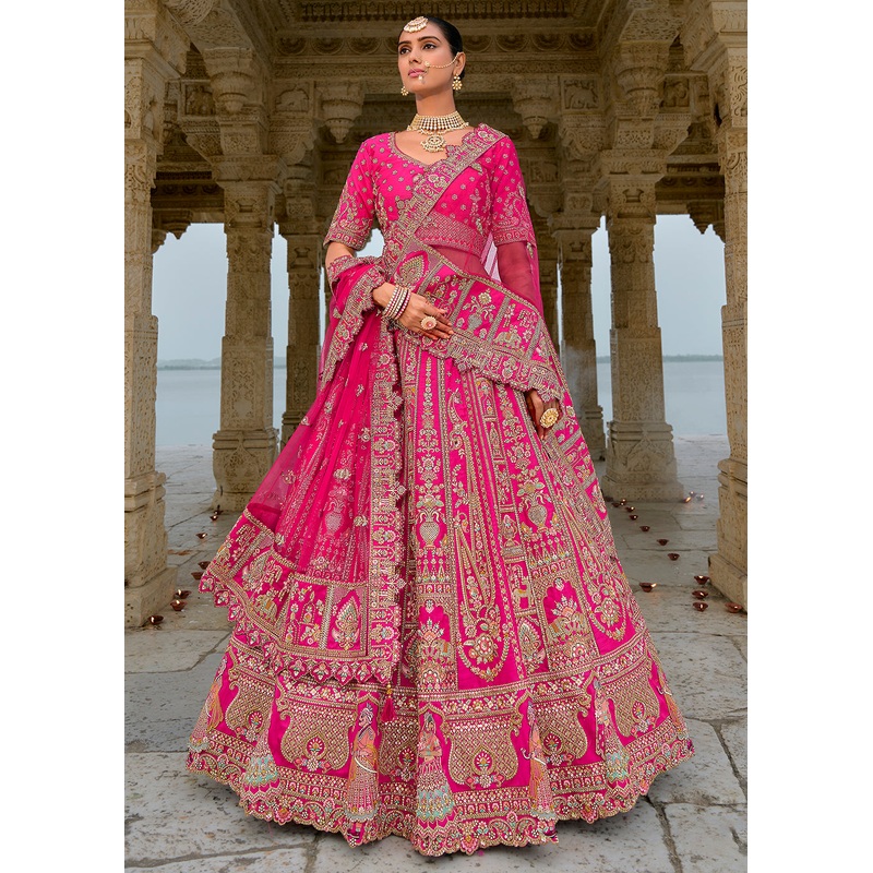 Lovely Rani Silk Embroidered Bridal Wear Lehenga Choli