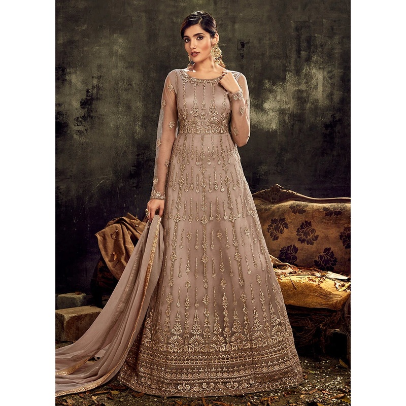 Sizzling Mauve Designer Floor Length Anarkali