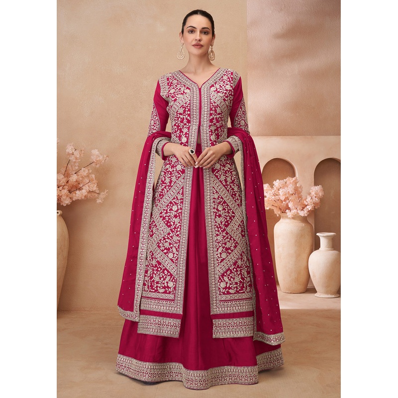 Pink Heavy Embroidered Pakistani Style Lehenga Choli