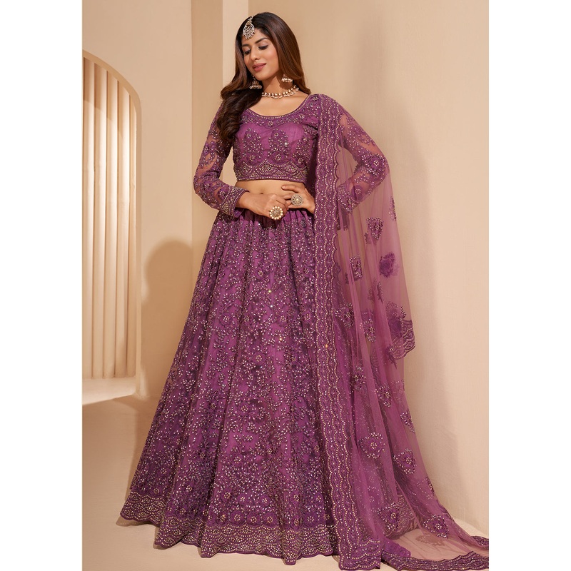 Light Purple Designer Bridesmaids Wedding Lehenga Choli