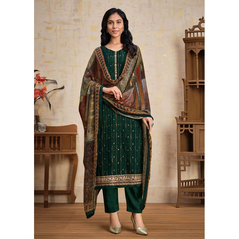 Green Chinnon Pant Style Wedding Ceremony Suit
