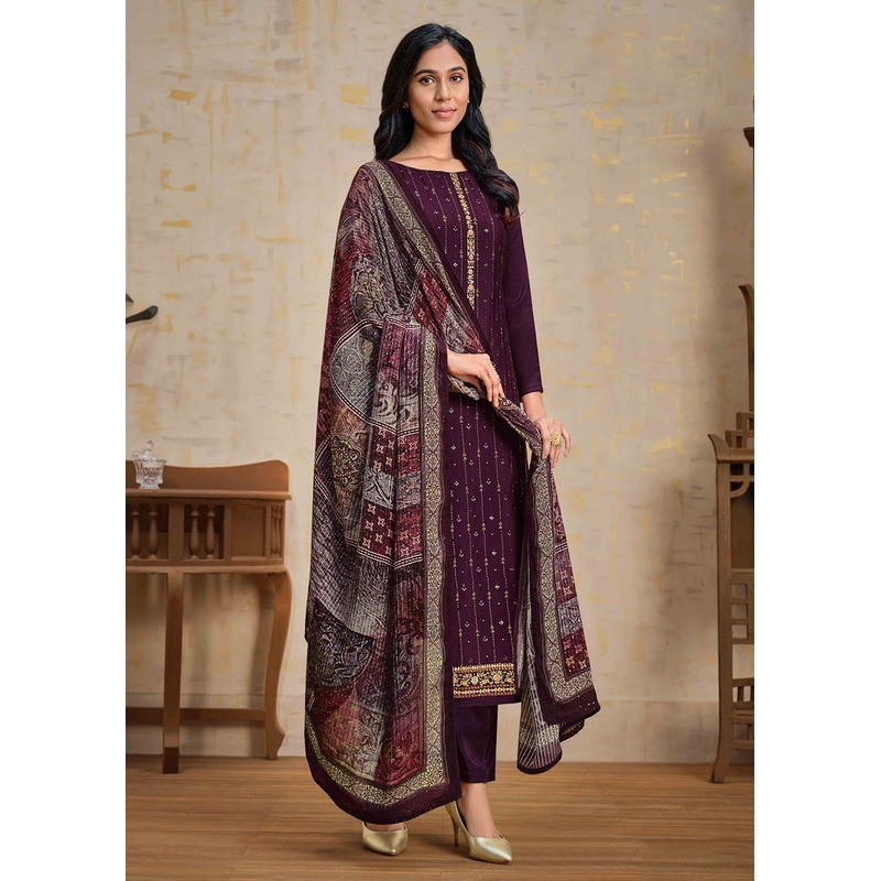 Purple Chinnon Pant Style Wedding Ceremony Suit
