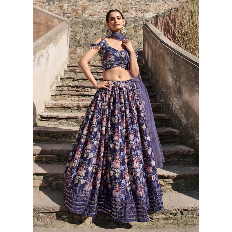 Amazing Blush Purple Embroidered Designer Lehenga Choli