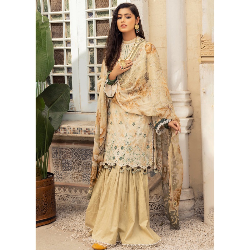 Beige Lawn Suit - Adan Libas - Dorian Eid Edit '23 - 5194-D8