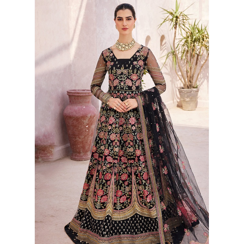 Black Maxi Dress | Emaan Adeel | Mirha Wedding Edition '23 | MH-205