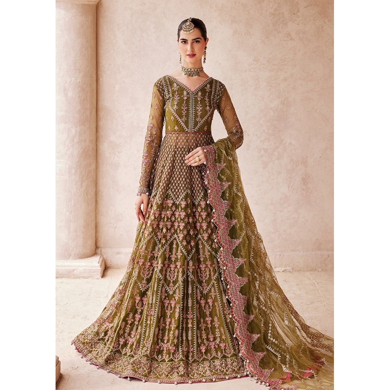 Green Maxi Dress | Emaan Adeel | Mirha Wedding Edition '23 | MH-207