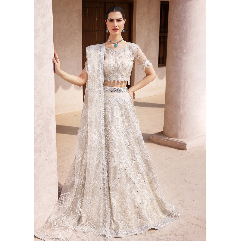 Ivory Lehenga Choli | Emaan Adeel | Mirha Wedding Edition '23 | MH-201