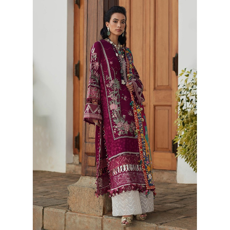 Magenta Lawn Suit - Elan - Luxury Lawn '23 - ERINA-EL23-04B