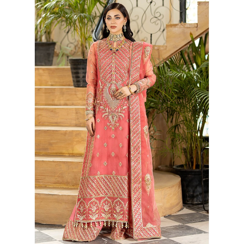 Pink Wedding Formal Suit | Imrozia Premium | Jhalak '23 | I-187 - ULFAT
