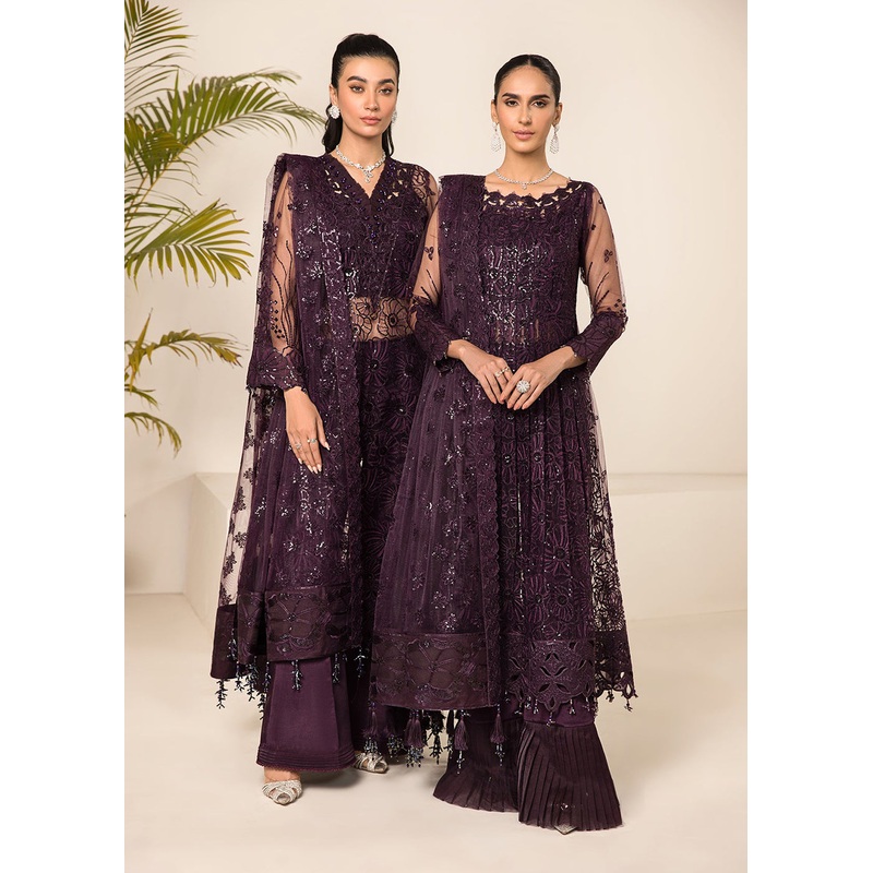 Plum Formal Suit - Alizeh - Lamhay Formals '23 -  V15D08 - Maya