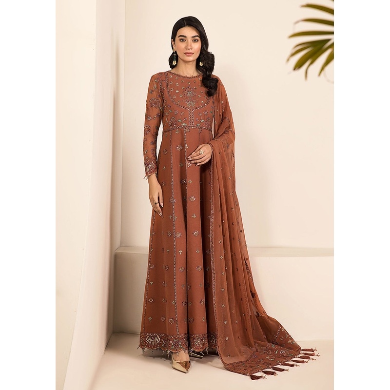 Rust Brown Formal Suit - Alizeh - Lamhay Formals '23 - V15D06 - Arzou