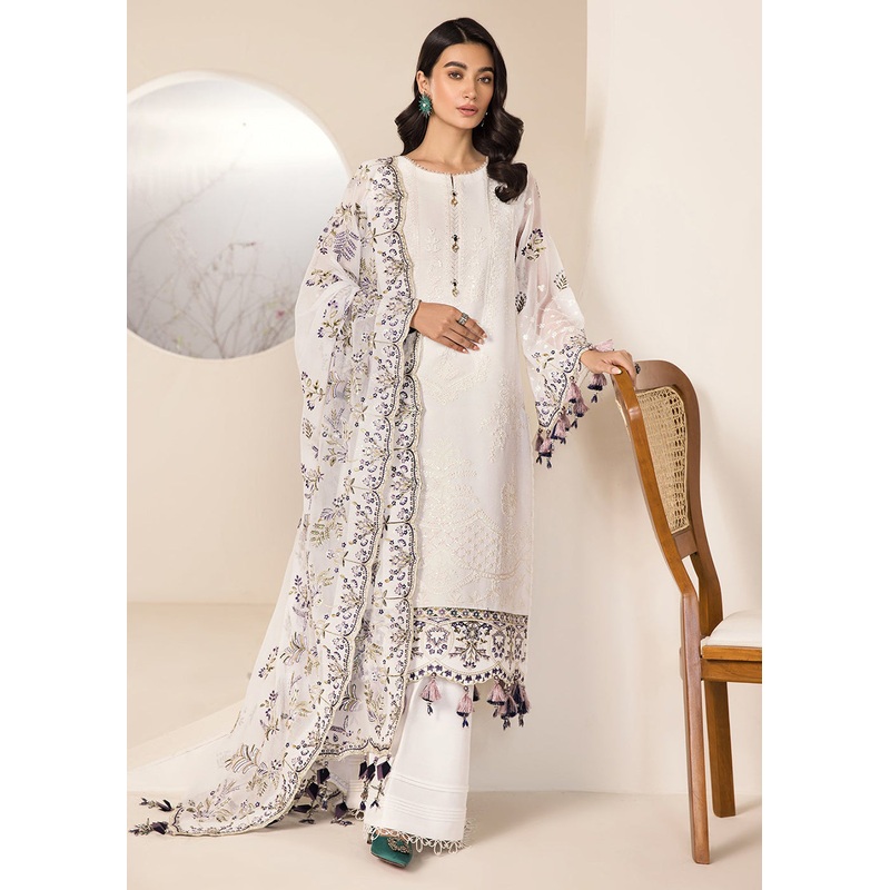 White Formal Suit - Alizeh - Lamhay Formals '23 - V15D07 - Abar