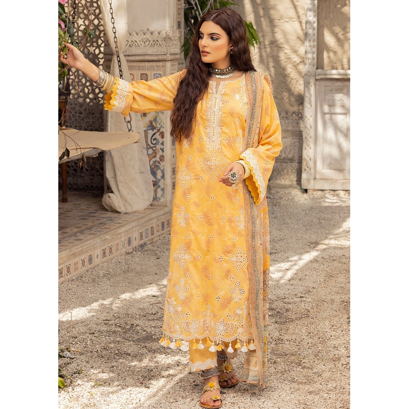 Yellow Lawn Suit - Adan Libas - Dorian Eid Edit '23 - 5202-D2