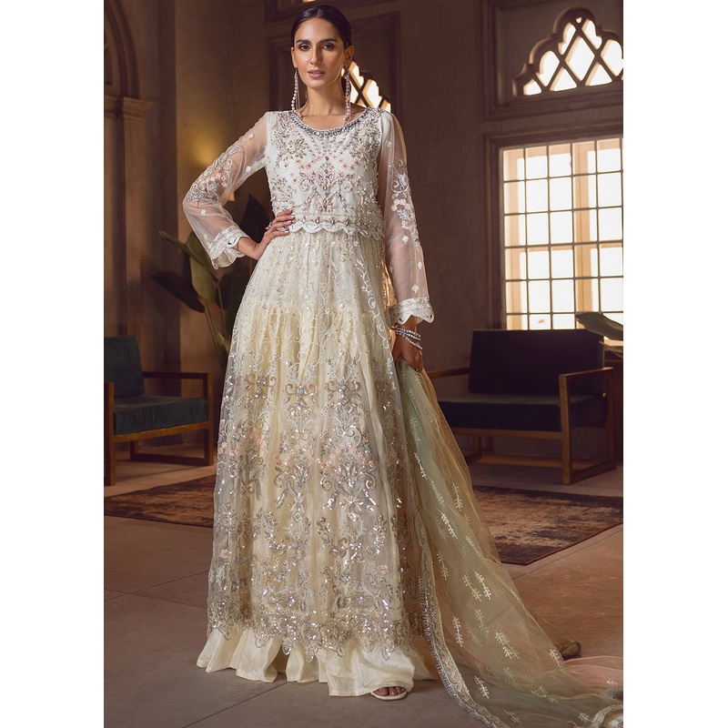 Cream Pakistani Lehenga Suit | Emaan Adeel | Le Festa Formal Edit 7 | LF-710
