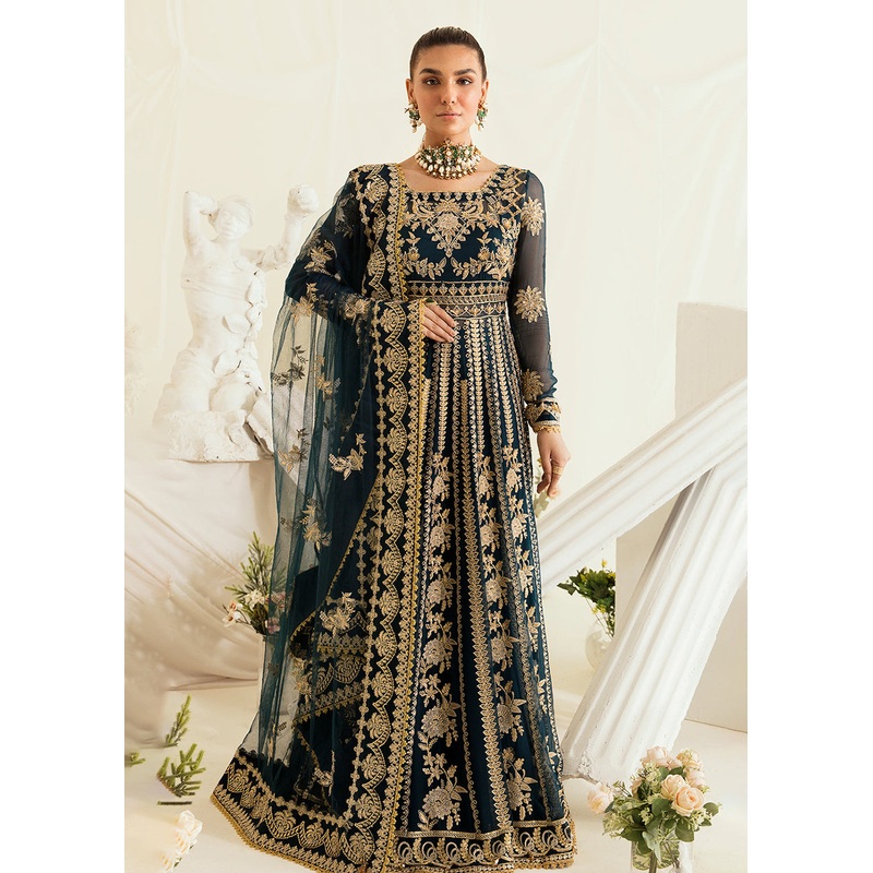 Green Pakistani Maxi Dress | Ayzel | Fleur De Lis Formals23 | Fleurette
