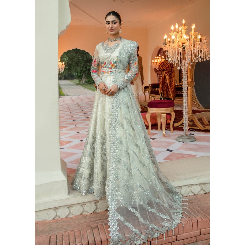 Green Pakistani Maxi Dress | Imrozia Serene Mehram Brides '23 | SB-13 - MEHRAM