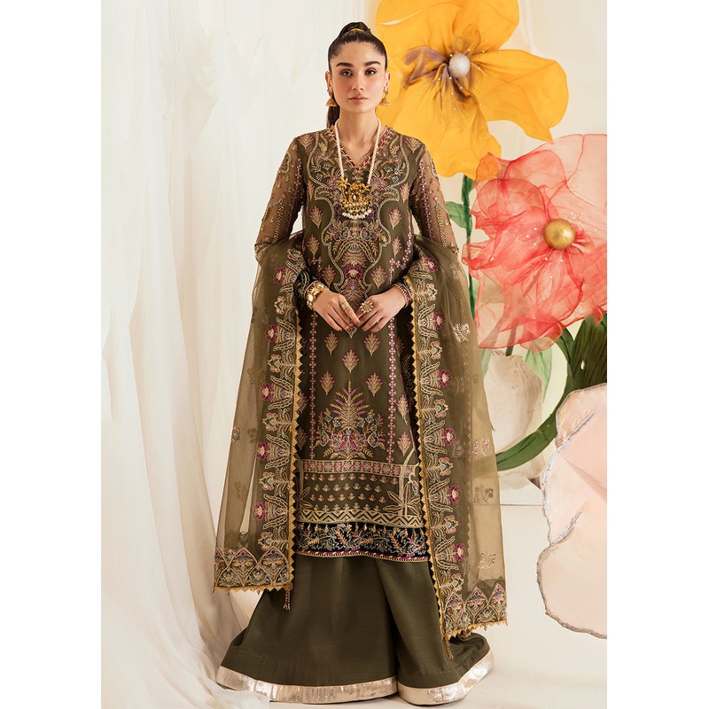 Green Pakistani Sharara Suit | Ayzel | Fleur De Lis Formals23 | Azalea