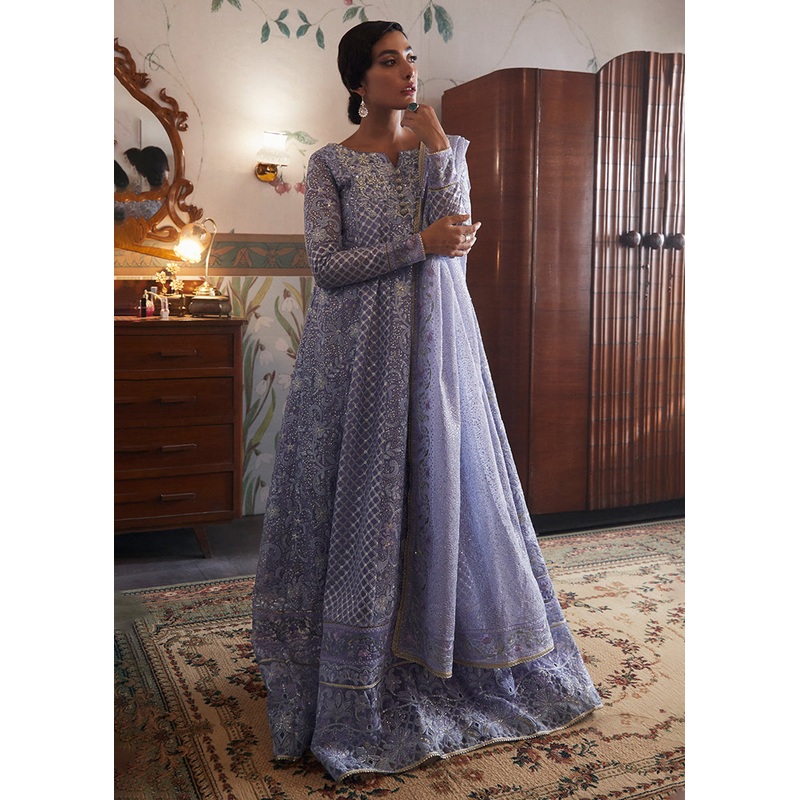 Lavender Organza Net Pakistani Suit | Mushq | Qala Kamdaani | Neha