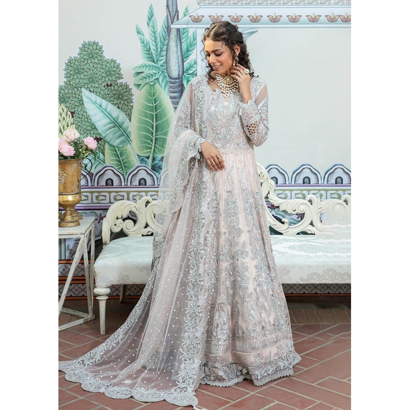 Pink Pakistani Maxi Dress | Imrozia Serene Mehram Brides '23 | SB-10 - FAKHTA