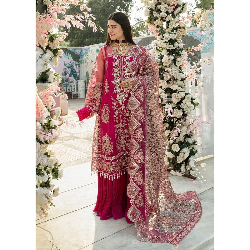 Pink Pakistani Sharara Suit | Imrozia Serene Mehram Brides '23 | SB-11 - JUSTAJOO