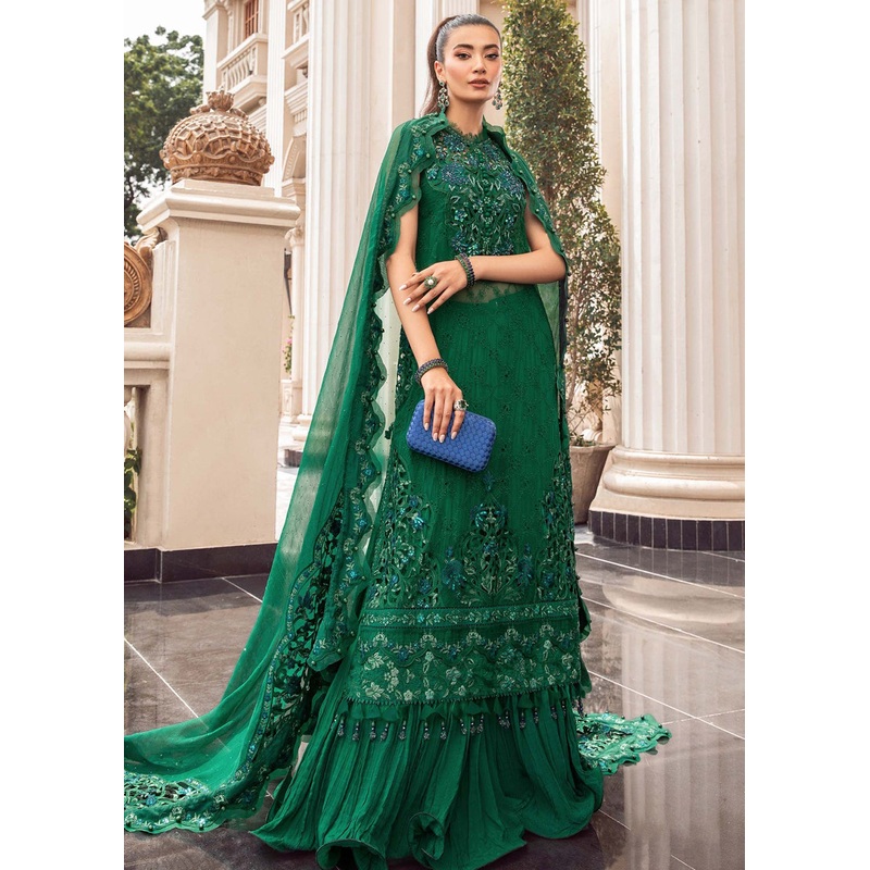 Chiffon Formals 2023 by Maria B | MPC-23-108 Emerald Green