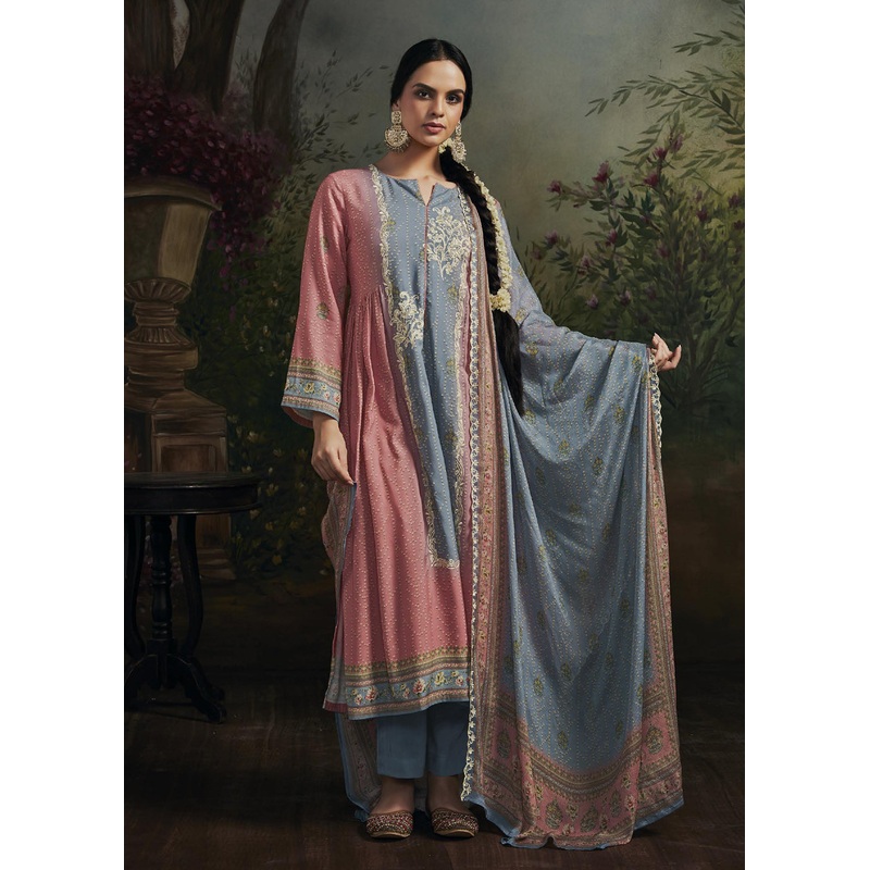 Pakistani Style Blush Pink Digital Printed Salwar Suit