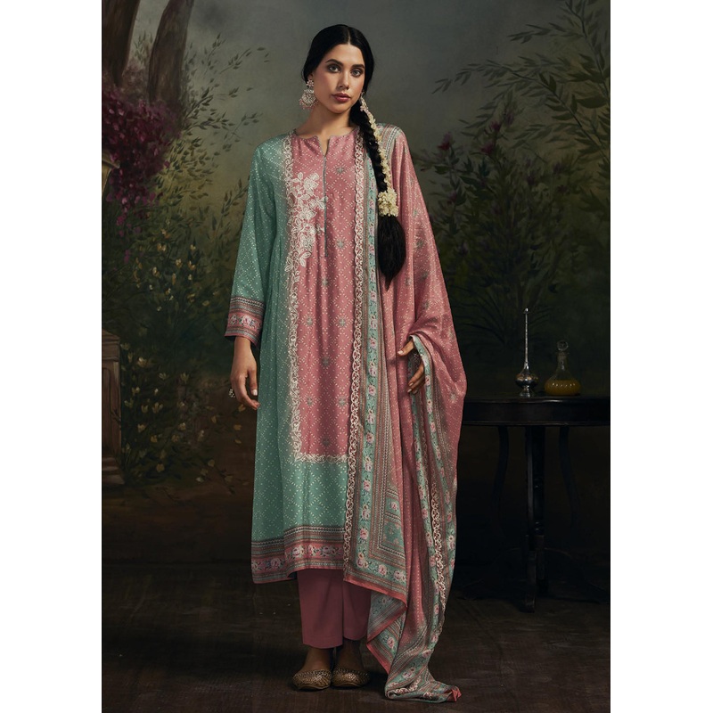 Pakistani Style Sea Green Digital Printed Salwar Suit