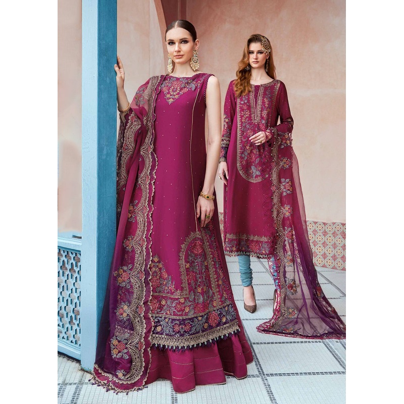 Sateen Unstitched Formals 2023 by Maria B | Magenta CST-704