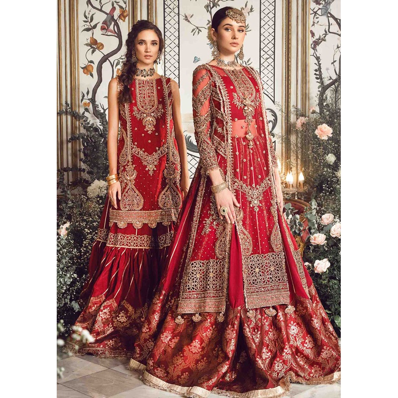 Mbroidered Wedding 2023 by Maria B | Maroon BD-2708