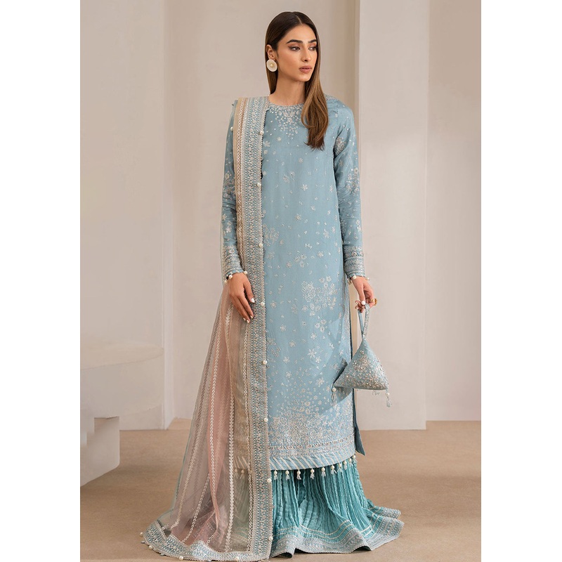 Embroidered Raw Silk Wedding Formals '24 by Jazmin | UR-7013