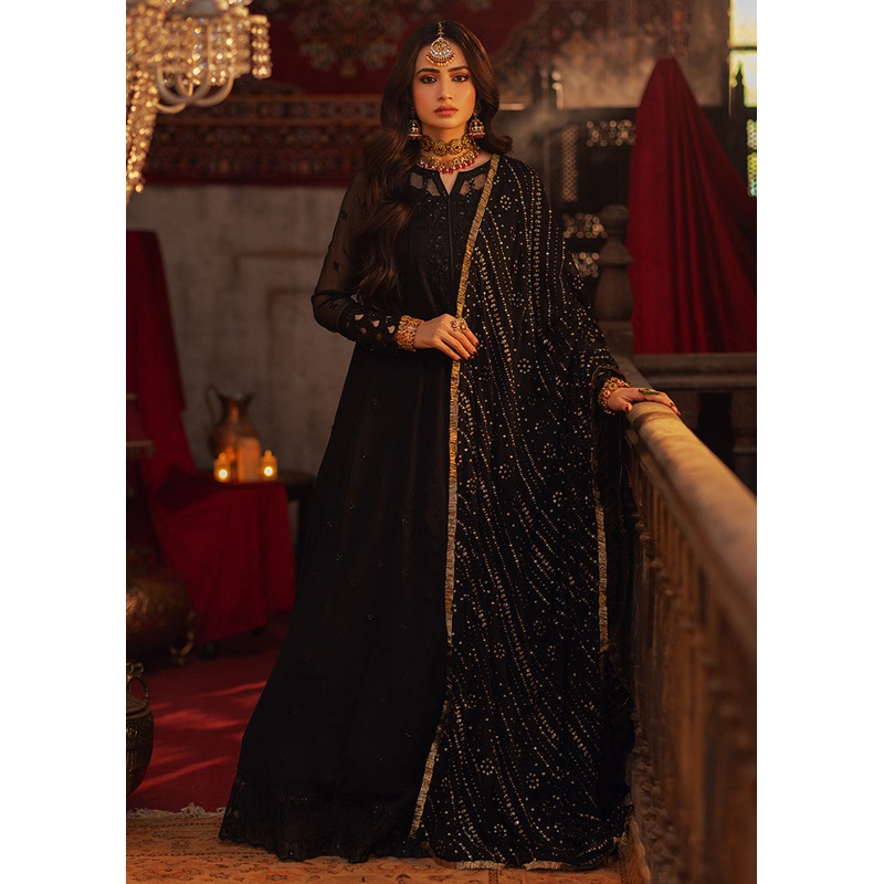 Luxe 3 Pcs Festive Embroidered Formals '24 by Azure | Noir Majesty