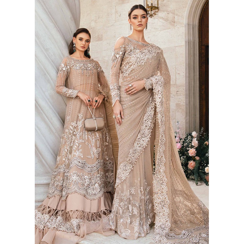 Unstitched Mbroidered Wedding Formals 2024 by Maria B | BD-2801