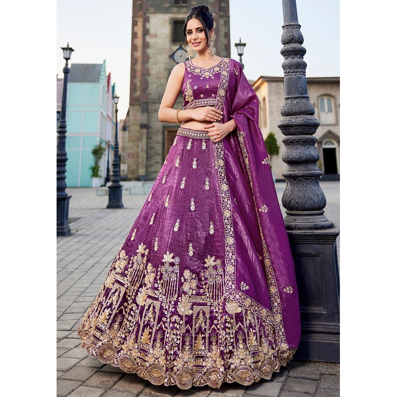 Burgundy Handwork Embroidered Designer Wedding Lehenga Choli