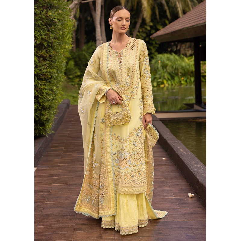 Zinnia Unstitched Luxury Lawn '25 by Faiza Saqlain | Azalea