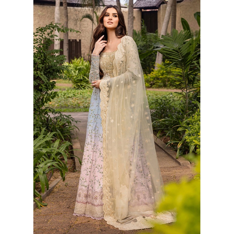 Zinnia Unstitched Luxury Lawn '25 by Faiza Saqlain | Freesia