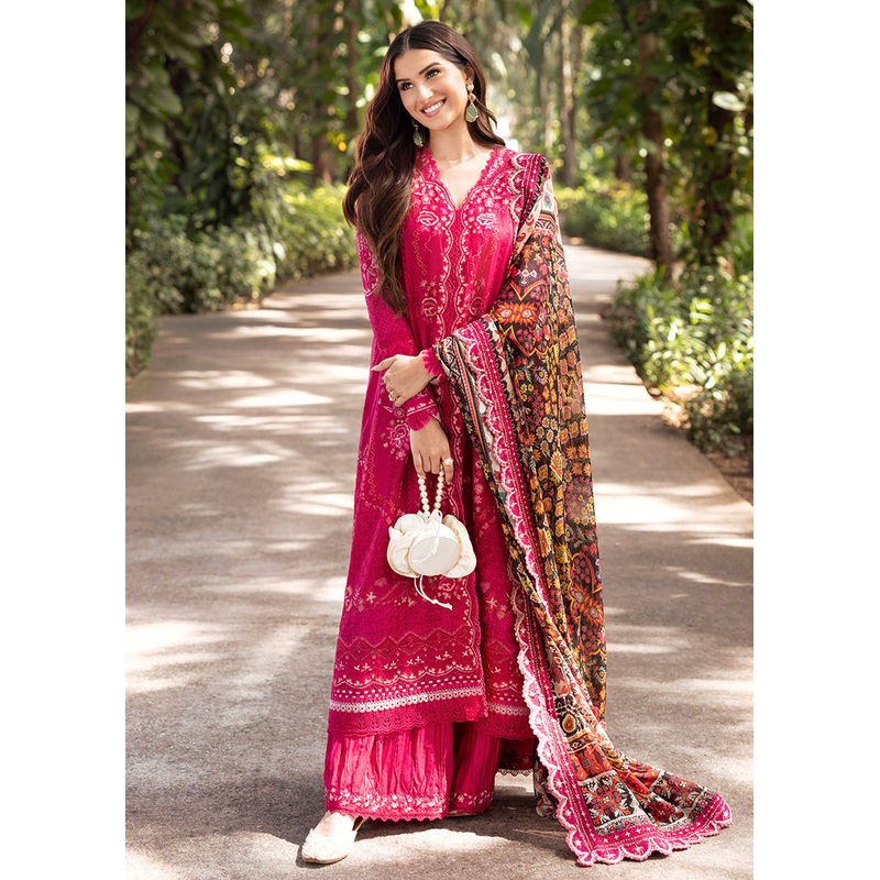 Zinnia Unstitched Luxury Lawn '25 by Faiza Saqlain | Varda