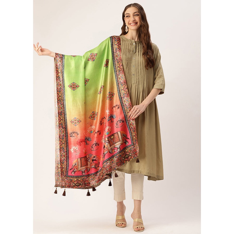 Multicolor Cotton Dupatta - JD986615058