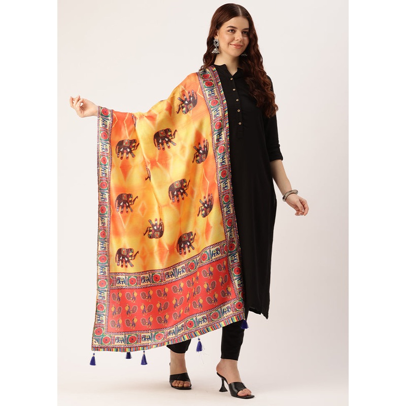 Multicolor Cotton Dupatta - JD986615068