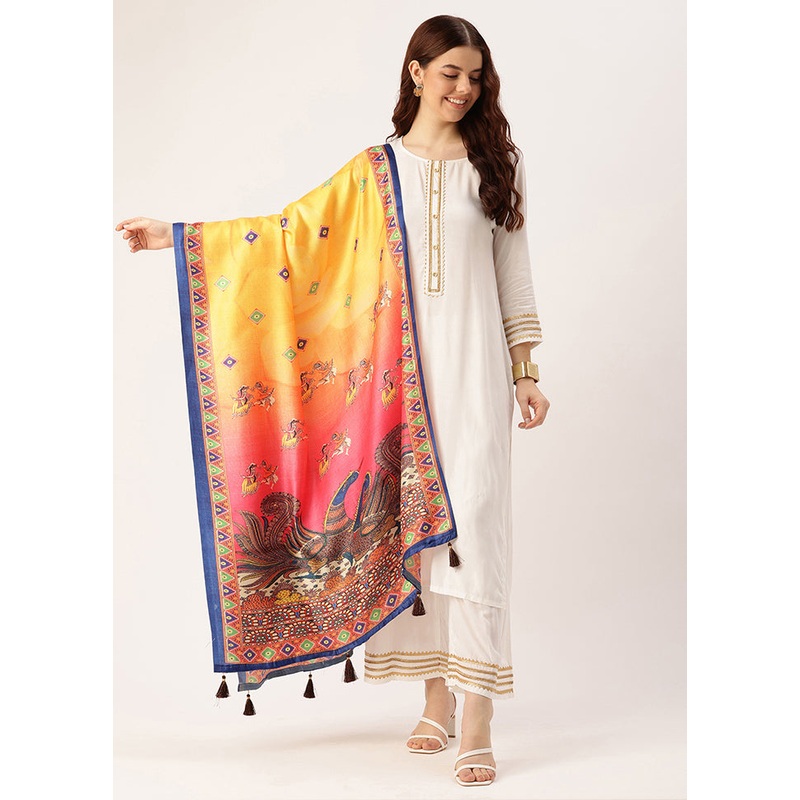 Multicolor Cotton Dupatta - JD986615075