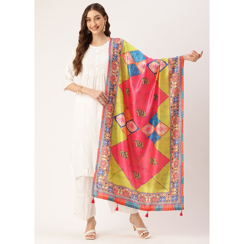 Multicolor Cotton Dupatta - JD986615093