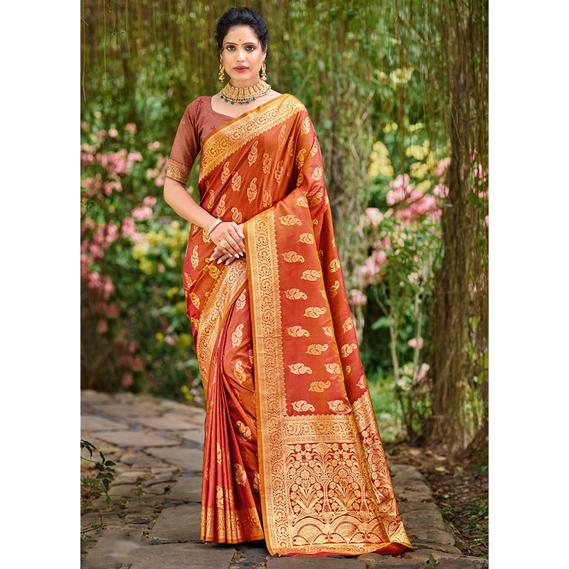 Multicolor Dupion Silk Saree With Blouse Piece - JD986615104
