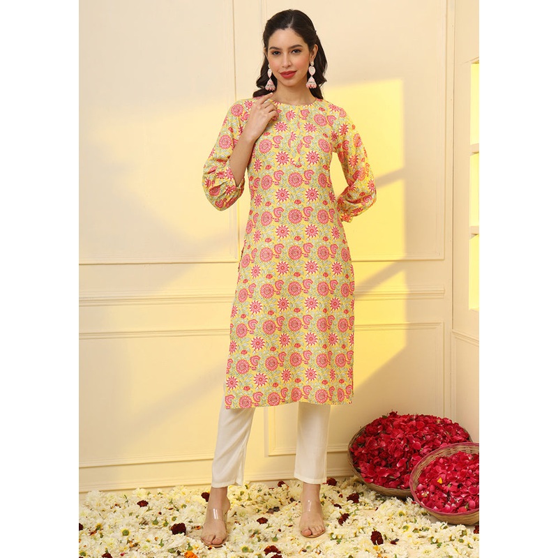 Multicolor Readymade Rayon Kurti - JD986614844