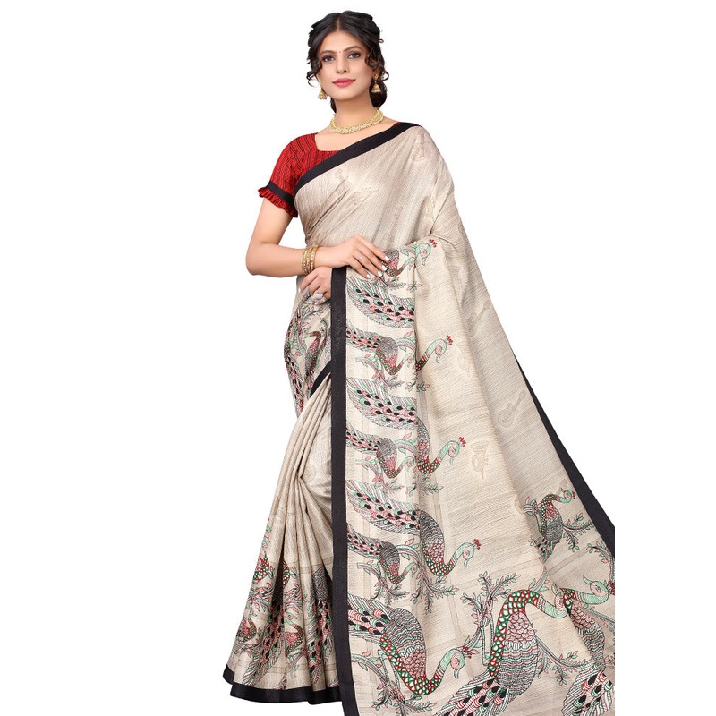 Black Spun Silk Woven Saree With Blouse Piece - JD986614472