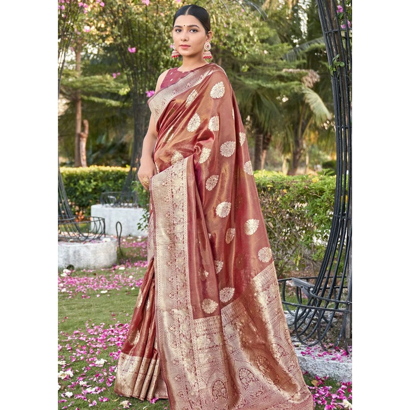 Pink Dupion Silk Saree With Blouse Piece - JD986614309