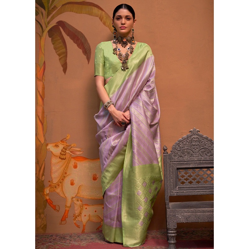 Purple Dupion Silk Saree With Blouse Piece - JD986613999