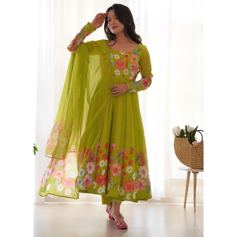 3 Pc Lemon Pure Readymade Net Suit Set - JD986613772
