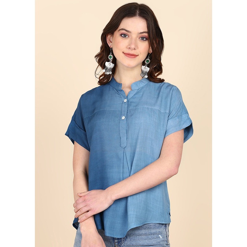 Black Readymade Rayon Top - JD986613565