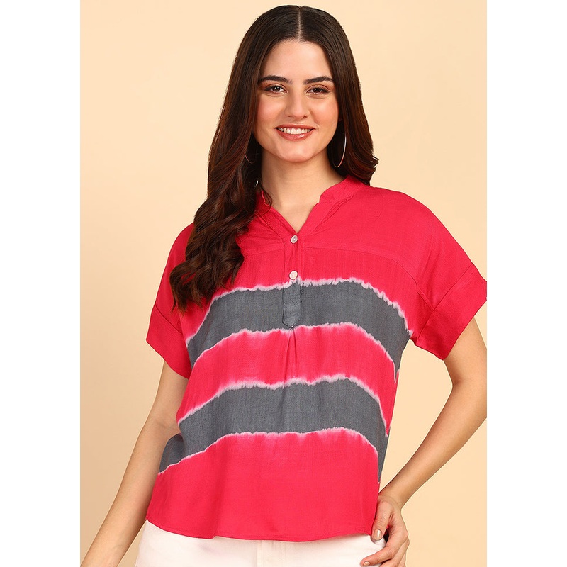 Pink Readymade Rayon Top - JD986613547