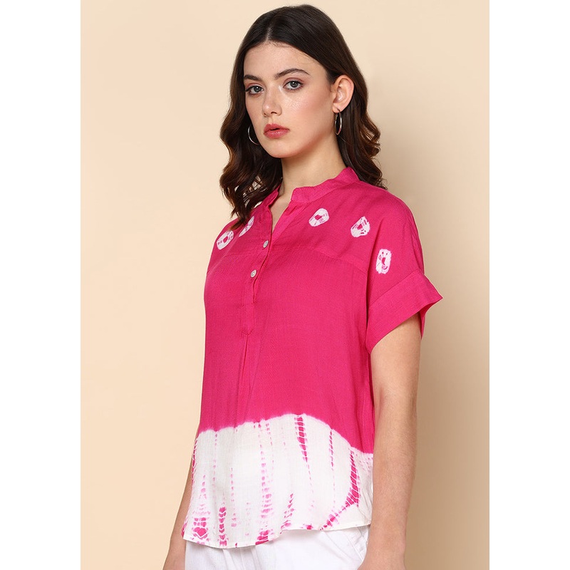 Pink Readymade Rayon Top - JD986613549